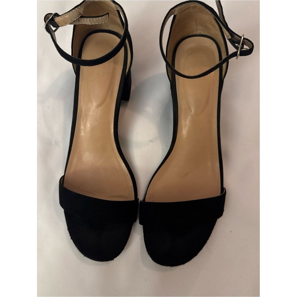 a new day Black Ankle-Strap Block Heel Sandals